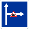 Level crossing with gates on side road