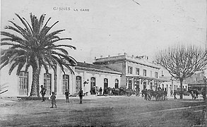 La gare de Cannes en 1880.