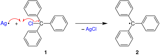 Gomberg-Radikalreaktion Reaktionsmechanismus