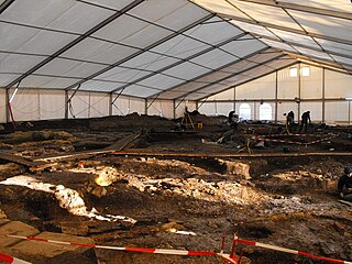 Grabungszelt im Elisengarten