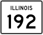 Illinois Route 192 marker