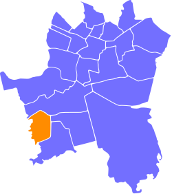 Location of Zarzecze within Katowice