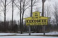 Village welcome sign