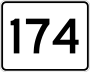 Route 174 marker