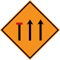 Left lane closed ahead