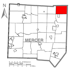 Location of French Creek Township in Mercer County