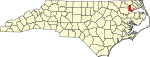 State map highlighting Chowan County