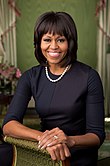 Photographic portrait of Michelle Obama