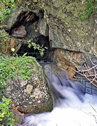 Exutoire de la grotte du Neissoun.