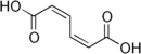 Skeletal formula of cis,cis-muconic acid