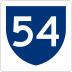 Highway 54 marker