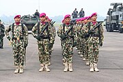 Korps Marinir with their distinct uniform
