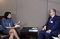 Georgian President Salome Zourabichvili meeting with Tokayev on the sidelines of the Seventy-third session of the United Nations General Assembly.