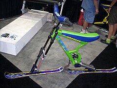 A Lenz Sport Ski Bike which is considered a Type-2 or "Pegger" ski bike