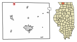 Location of Winslow in Stephenson County, Illinois.