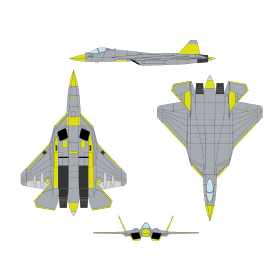 vue en plan de l’avion