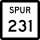 State Highway Spur 231 marker