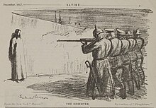 Drawing of Jesus facing a firing squad