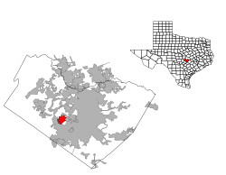 Location of Barton Creek, Texas