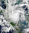 Satellite image of Tropical Storm Vamei