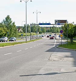 Viktoriabron i Skellefteå sedd norrifrån.