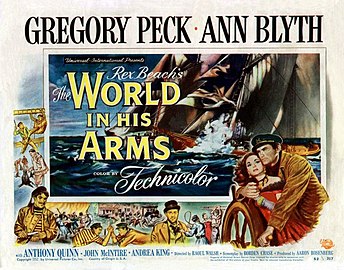 Афіша фільму «The World in His Arms» (1952).