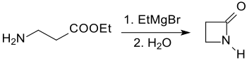 Synthese von 2-Azetidinon aus beta-Alaninethylester