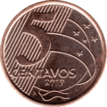 5 centavos coin with mint mark
