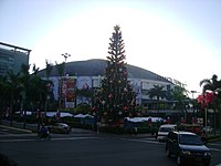 The Araneta Coliseum, along with the Gateway Food Park, taken from the entrance of Eurotel, now Hotel Dreamworld in 2012