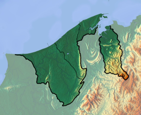 Map showing the location of Ulu Temburong National Park Green Jewel of Brunei