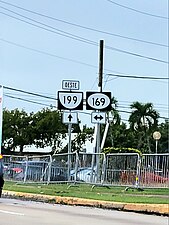 PR-199 west at PR-169 junction in Guaynabo barrio-pueblo