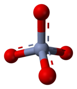 Ball-and-stick model of the chromate anion