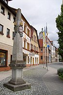 Postal milepost in Neustadt/Orla in Thuringia