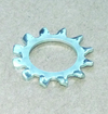Toothed lock washer with external teeth