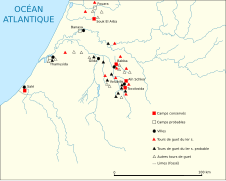 Carte de localisation de Volubilis dans l'Afrique romaine