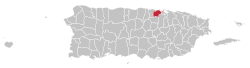 Localização de Toa Baixa em Porto Rico