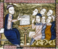 William of Nottingham lecturing to a group of students