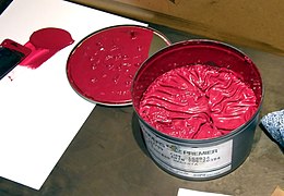 Tinta magenta de imprenta