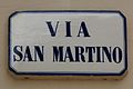 Plaque de la rue San Martino