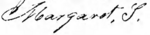 "Margaret, S." printed in cursive.