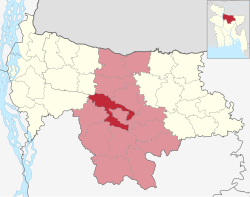 Location of Mymensingh Sadar