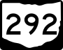 State Route 292 marker