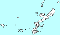 知念村の県内位置図