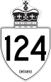 Highway 124 marker