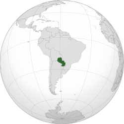 Location of Paraguay