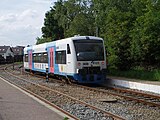 An RS1 unit in Münchingen station