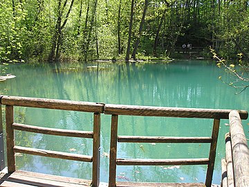 Rhumequelle (Rhume Spring), source of the Rhume, in Herzberg am Harz-Rhumasprung (de) right next to Rhumspringe