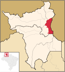 Location of Bonfim in the State of Roraima