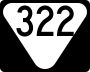 State Route 322 marker