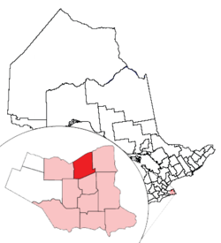 Location of St. Catharines and its census metropolitan area in Ontario